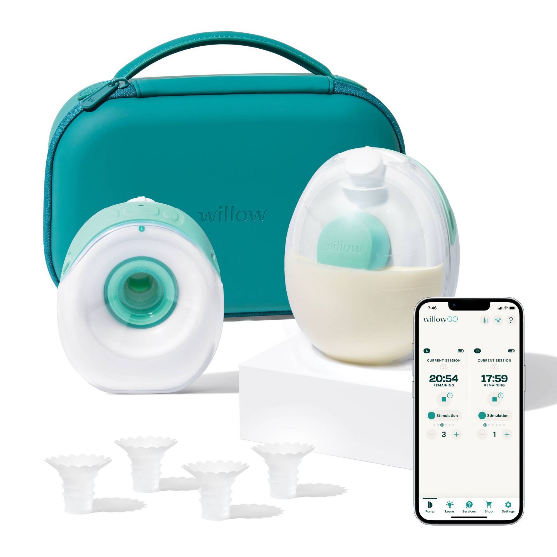 WILLOW Go Double Electric Wearable Breast Pump