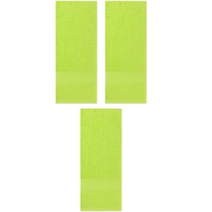 REGALWOVEN 3 Pack Solid Stripe Absorbent Soft Decorative Hand Towels for Bathroom 13" x 30" - 1 of 4