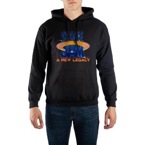 Mens Space Jam 2 Animated Movie Logo Black Hooded Sweatshirt - 1 of 2