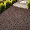 Dolonm 44PCS 12"x12" Plastic Interlocking Deck Tiles - Waterproof Outdoor Flooring for Patio, Pool & Balcony - 2 of 4