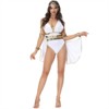 Clotth Womens Cleopatra Costume - White and Gold Sequin Bodysuit, Halloween and Party Costume, Contains only jumpsuit, underwear & 2 sleeves - 4 of 4