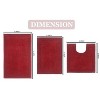 Home Weavers Luxury Collection 100% Cotton Tufted Bathroom Rug Set, Non-Slip Latex Bath Rug Set - 3 of 4