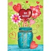 Valentine's Mason Jar House Flag Primitive Floral 28" x 40" Briarwood Lane - 3 of 4