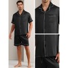 INSPIRE CHIC Men's Satin Sleepwear Short Sleeve Nightwear Shorts Summer Pajamas Set 2 Pieces - 4 of 4