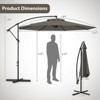Costway  10 FT Patio Offset Umbrella w/8 Ribs Cross Base Tilt - 3 of 4