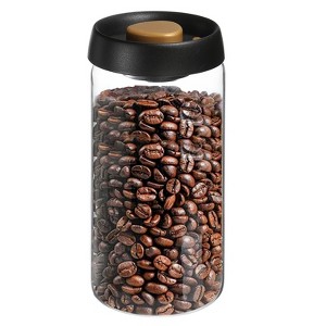 Unique Bargains Glass Airtight Vacuum Seal Coffee Bean Container - 1 of 4