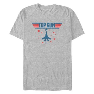 Men's Top Gun Fighter Jet and Stars Logo T-Shirt - 1 of 3
