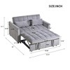 NicBex 3-in-1  Convertible Sofa Bed with Adjustable Backrest,Velvet Loveseat Futon Sofa with Pillows & Pockets for Bedroom,Living Room - 3 of 4