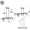 LNC Maison Farmhouse Linear Kitchen Island Pendant  Lights, Black and Antique Brown with Clear Glass Mason Jar,25.5in/27.5in - 4 of 4