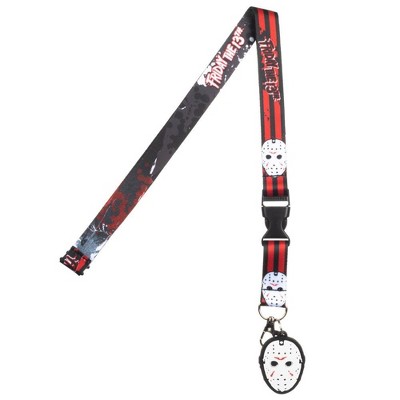 Friday The 13th Lanyard w/ Jason Mask Rubber Charm