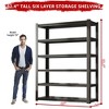 YONWAY 5 Tier Multifunctional Storage Rack Adjustable Garage Shelf Easy Assembly,Sturdy And Durable,For Garages,Gyms,31.5"W*15.7"D*63"H,Black - 3 of 4