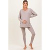 Pinkblush Beige Brushed Knit Maternity Oversized Top and Legging Set - 2 of 4