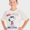 Boys' Snoopy Cool Short Sleeve Graphic T-Shirt - Cream - 2 of 4