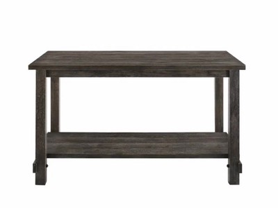 Weathered Gray Wood Rectangular Counter Height Dining Table