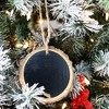 AuldHome Design Wood Slice Chalkboard Ornaments, 6pk; Christmas DIY Blank Holiday Tree Decorations Craft Accessories - 2 of 4