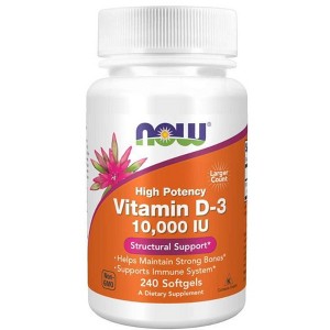 Vitamin D-3 10,000 IU by Now Foods  -  240 Softgel - 1 of 1