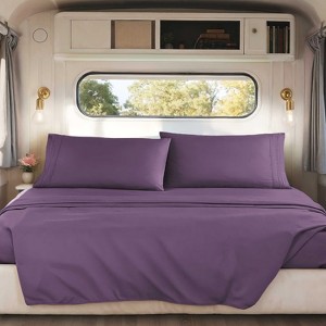 Nestl RV Queen Sheets, Super Soft 4PC Microfiber Sheet Set for Camper, Short Queen Sheets - 1 of 4