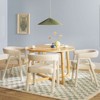 Saracina Home 5pc Round Dining Table Set with Fully Upholstered Solid Wood Chairs - 2 of 4