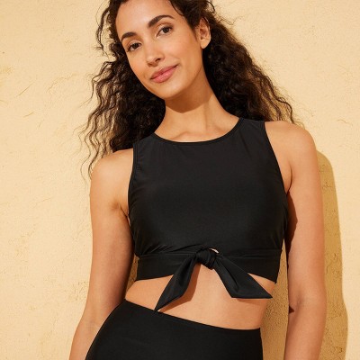 Shade & Shore Women's Longline High Neck Bralette Top - Shade & Shore™ Black M — фото 3