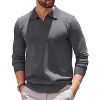 COOFANDY Long Sleeve Polo Shirts Knit Polo Sweater Pullover Sweater - 4 of 4