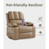 Oversized Recliner Chairs with Heat and Massage - 360° Swivel Lazy Recliner Chair for Adults- Manual Rocking Chair with Cup Holder for Living Rooms - 3 of 4