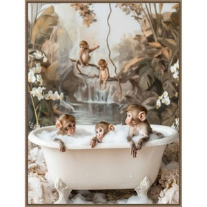 Amanti Art Jungle Spa by Niky Rahner Framed Canvas Wall Art - 1 of 4