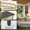 4 Piece Patio Conversation Sets, Wicker Outdoor Furniture Sets, 1 Loveseat & 2 Chairs & 1 Table, Beige - 4 of 4
