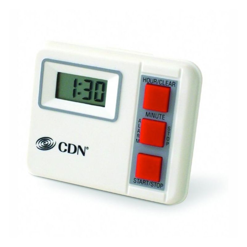 CDN Digital Kitchen Timer with, 20 Hour, White, 1 of 2