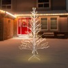 Northlight 6' Prelit Artificial Christmas Tree White Lighted Cascade Twig Outdoor Decoration - Clear Lights - 3 of 4