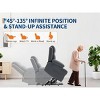 PU Leather Power Recliner Chairs for Adults, Recliner with Power Headrest & Charging Ports, Electric Recliner Sofa Chair for Living Room, Dark Brown - 3 of 4