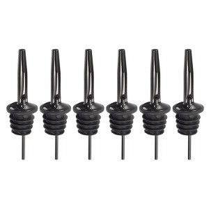 Unique Bargains Stainless Steel Leakproof Odorless Liquor Pourers with Tapered Spout 6 Pcs - 1 of 4