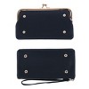 CTM Women's Fashion Kiss Lock Wristlet Vegan Leather Wallet - 3 of 4