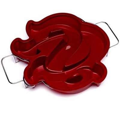 Red Silicone Non-Stick Sports Logo Cake Pan