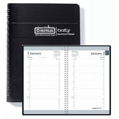 House Of Doolittle 2680-02 Planner - Regular - Monthly - 24 Month January 2026 To December 2027 Blue Sheet Wire Bound Black Cover  Hod268002