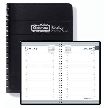 House of Doolittle® Recycled Daily Calendar Planner Black Cover