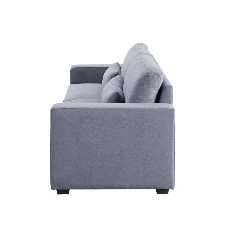 79&#34; Rogyne Sofa Gray Linen - Acme Furniture, 4 of 8
