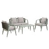 CAVINAS Patio Table and Chairs Set, Comfortable Outdoor Patio Set, Modern All-Weather Porch Furniture Sets for Garden - 3 of 4