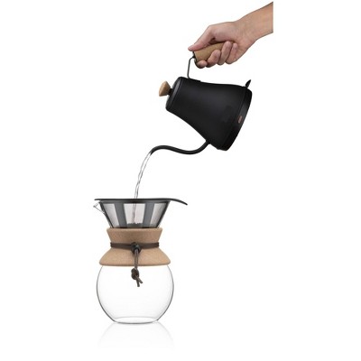 Bodum 27oz Matte Black Stainless Steel Gooseneck Electric Kettle