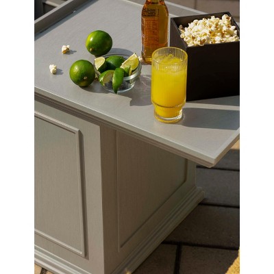 Brixton Black Plastic 2-in-1 Tray and Storage Table