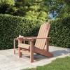 vidaXL Outdoor Patio Adirondack Chair in High-Density Polyethylene (HDPE), Resistant to Weather and UV, Low Maintenance, Brown - 2 of 4
