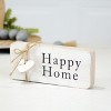 VIP Wood 10 in. White Happy Home Sign - image 2 of 4