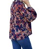 Women's Floral Print Blouse - Hailey & Co - 2 of 2