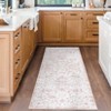 Coucheta Vintage Washable Area Rug, Low Pile Carpet, Non-Slip Rubber Backing, Soft Distressed Flower Accent Rug for Living Room, Bedroom, Office - 4 of 4