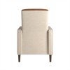 iNSPIRE Q 40.1"H Farmhouse Polyurethane Foam Push-Back Recliner in Brown/Beige - 3 of 4