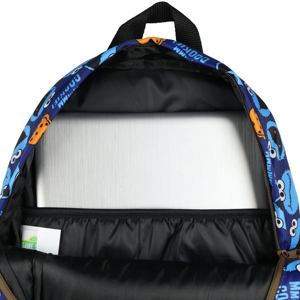 Mochila infantil Sesame Street de Cookie Monster para escuela, laptop y viaje 4