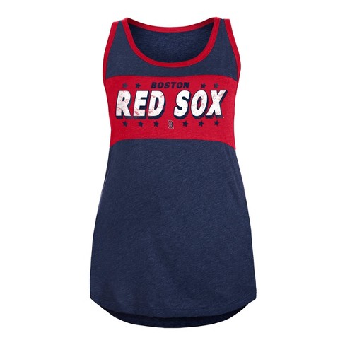 Women's Lusso Style White Boston Red Sox Lindy Tank Top Size: Extra Small
