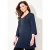 Catherines Women's Plus Size Suprema Studio Half-Zip Tunic - 4 of 4