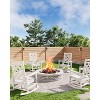 Oversized Rocking Chair Set of 2 with Side Table - HDPE Poly Lumber, 380lb Capacity & Weather-Resistant for Patio, Pool, Deck - 2 of 4