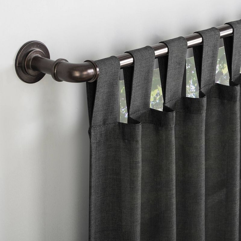 Joshua Heathered Texture Tab Top Semi-Sheer Curtain Panel - No. 918, 3 of 11