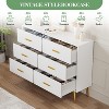 Acekool 6 Drawer Dresser, Modern Chest with Gold Handles and Legs, Storage Cabinet for Bedroom or Living Room - 2 of 4